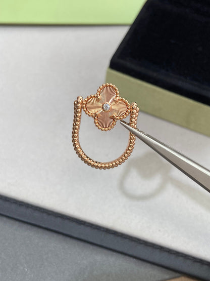 [Rose Tomorrow]CLOVER RIVERSIBLE ROSE GOLD RING