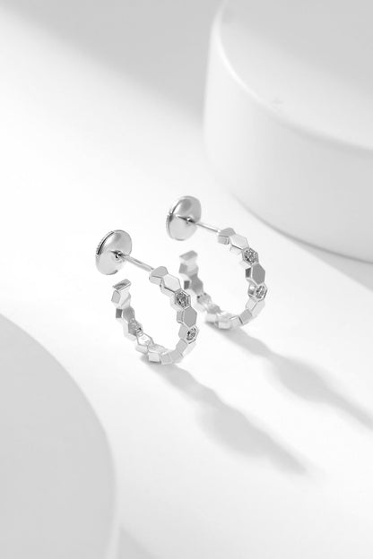 [Rose Tomorrow]BEE LOVE DIAMOND HOOP EARRINGS