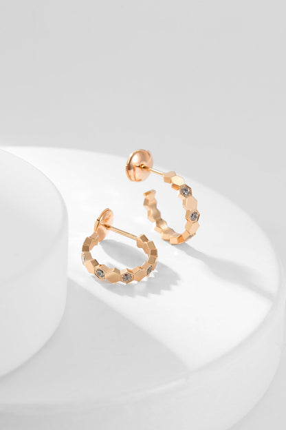 [Rose Tomorrow]BEE LOVE DIAMOND HOOP EARRINGS