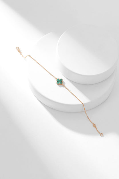 [Rose Tomorrow]CLOVER BRACELET MALACHITE 1 MOTIF