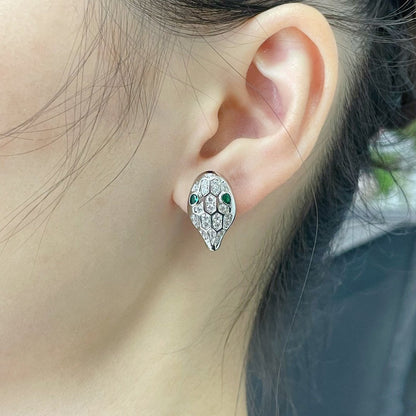 [Rose Tomorrow]SERPENT DIAMOND STUD EARRINGS