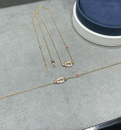 [Rose Tomorrow]FORCE 10 DIAMOND PINK GOLD NECKLACE