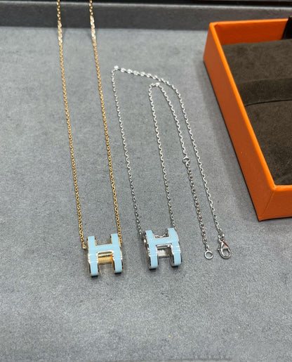 [Rose Tomorrow]POP H SKY BLUE NECKLACE