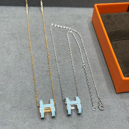 [Rose Tomorrow]POP H SKY BLUE NECKLACE