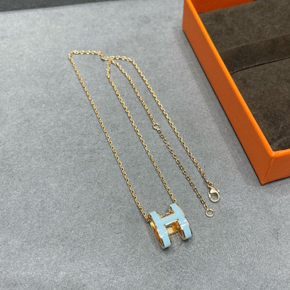 [Rose Tomorrow]POP H SKY BLUE NECKLACE