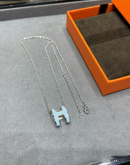 [Rose Tomorrow]POP H SKY BLUE NECKLACE