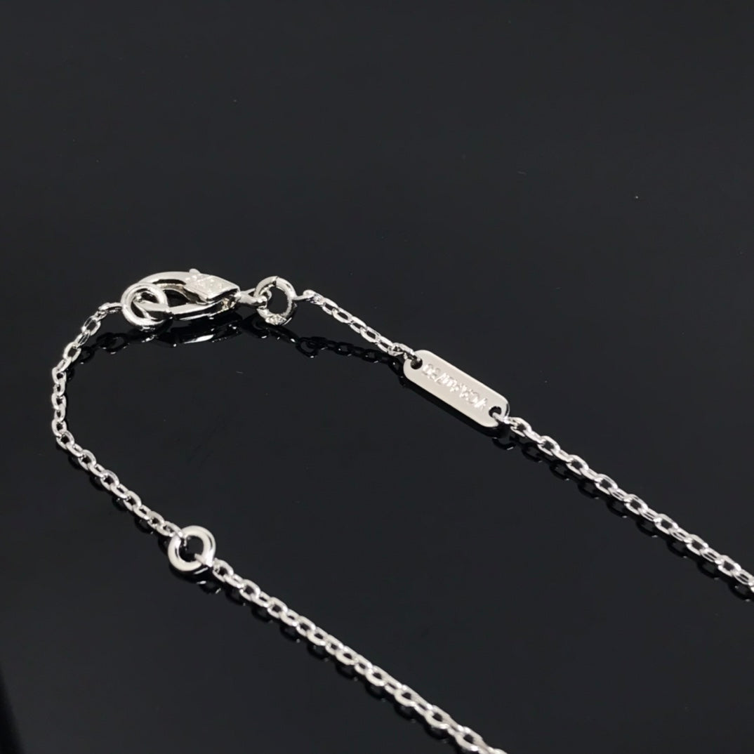 [Rose Tomorrow]CLOVER PIETERSITE SILVER LONG NECKLACE