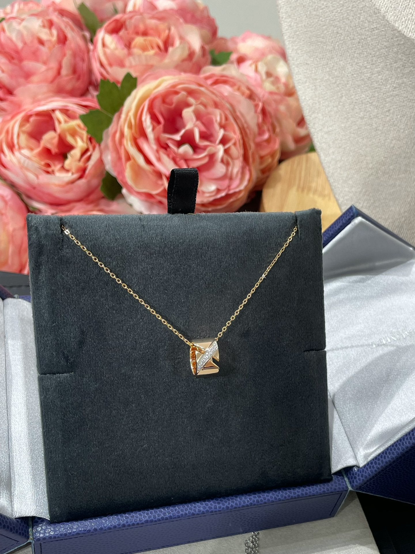 [Rose Tomorrow]LIENS EVIDENCE DIAMOND NECKLACE