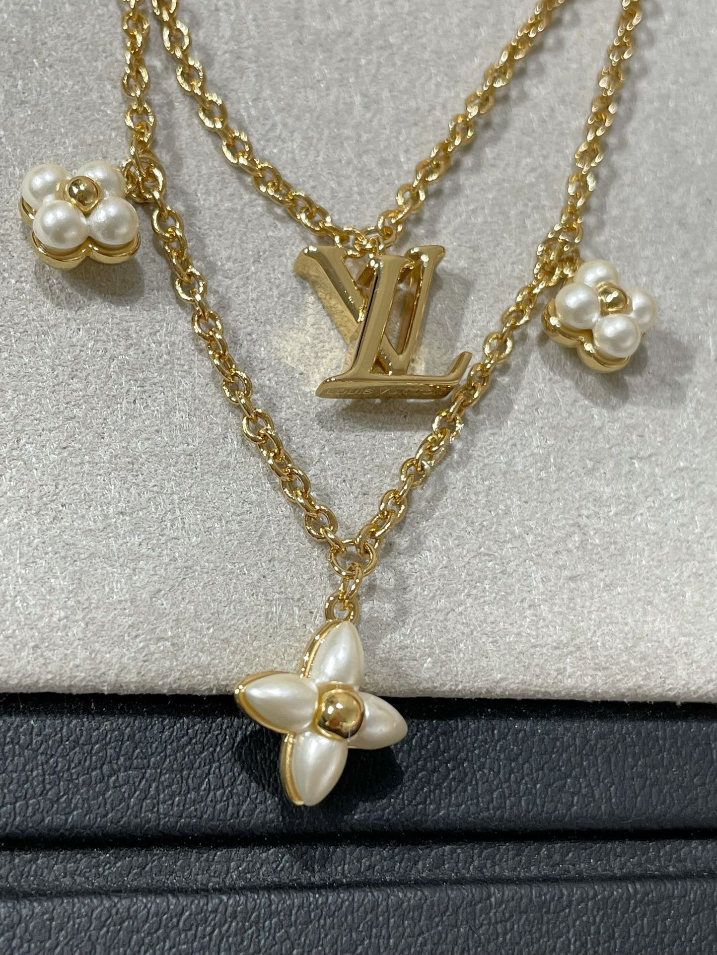 [Rose Tomorrow] FLOWERGRAM GOLD MOP DOUBLE ROW NECKLACE