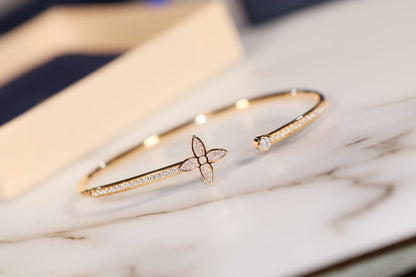 [Rose Tomorrow] IDYLLE GOLD OPEN BRACELET DIAMOND PAVED