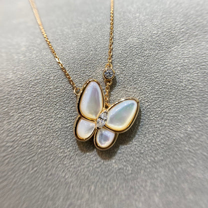 [Rose Tomorrow]BUTTERFLY MOP DIAMOND NECKLACE