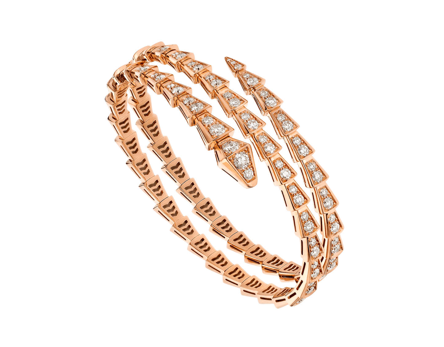 [Rose Tomorrow]SERPENTI BRACELET PINK GOLD DIAMOND DOUBLE ROW