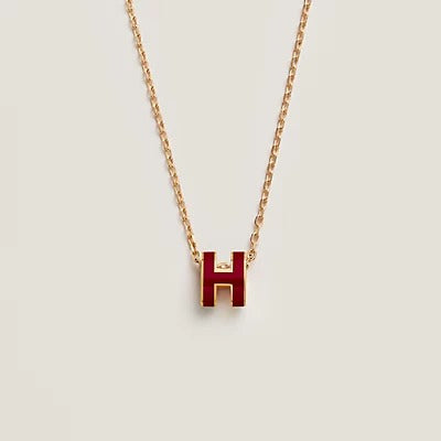 [Rose Tomorrow]HM CLIC RED ENAMEL GOLD NECKLACE