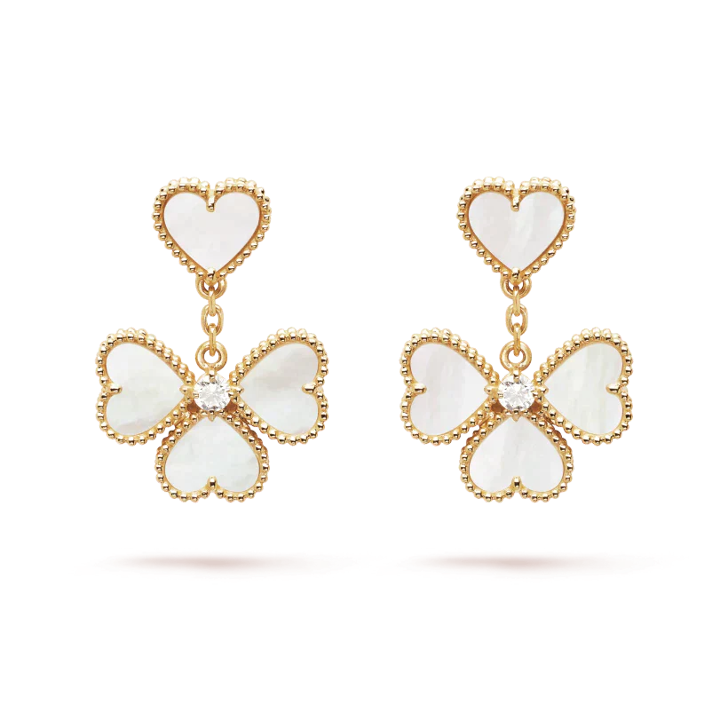 [Rose Tomorrow]CLOVER SWEET WHITE MOP EARRINGS