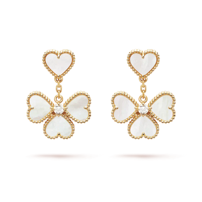 [Rose Tomorrow]CLOVER SWEET WHITE MOP EARRINGS