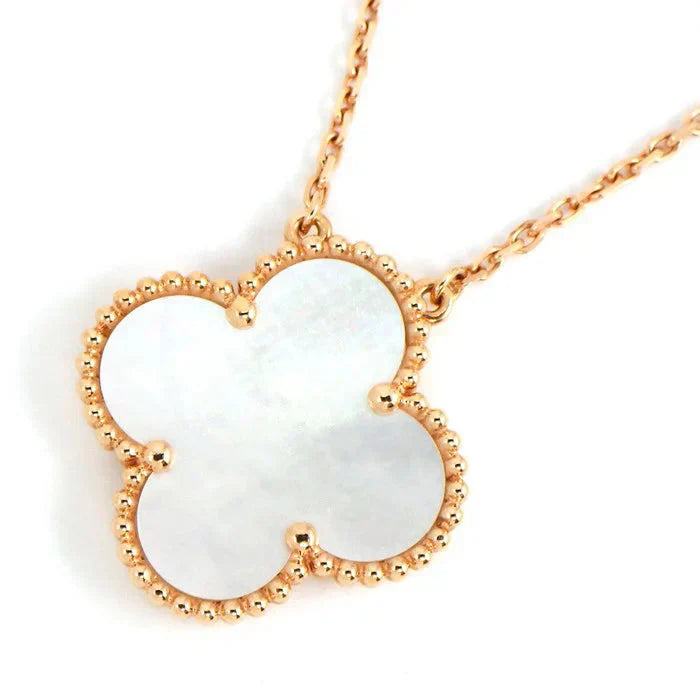 [Rose Tomorrow]CLOVER  15MM WHITE MOTHER-OF-PEARL NECKLACE