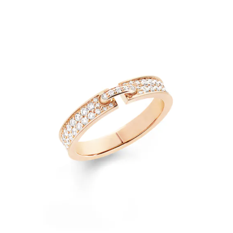 [Rose Tomorrow]ALLIANCE LIENS VIDENCE PAVED DIAMOND 4MM RING