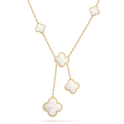 [Rose Tomorrow]CLOVER MOTHER OF PEARL NECKLACE 6 MOTIF