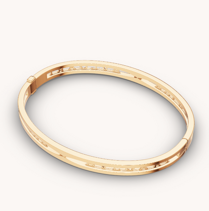 [Meteor Jewels]ZERO 1 SPIRAL LOGO GOLD BRACELET