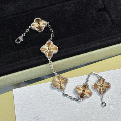 [Rose Tomorrow]Christmas edition CLOVER SILVER 5 MOTIFS BRACELET