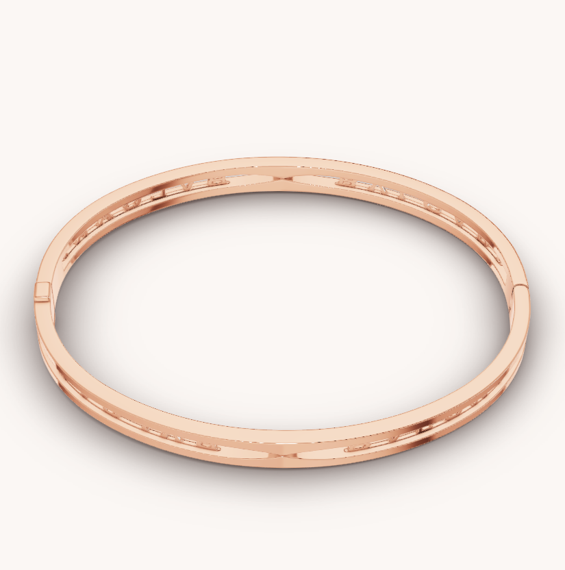 [Rose Tomorrow]ZERO 1 SPIRAL LOGO PINK GOLD BRACELET