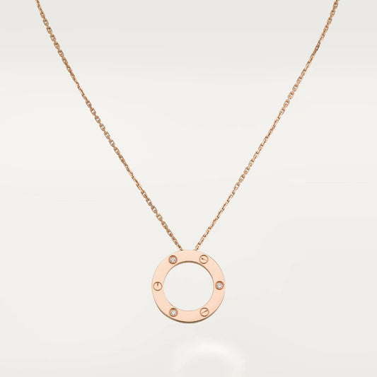 [Rose Tomorrow]LOVE NECKLACE 16MM 3 DIAMONDS