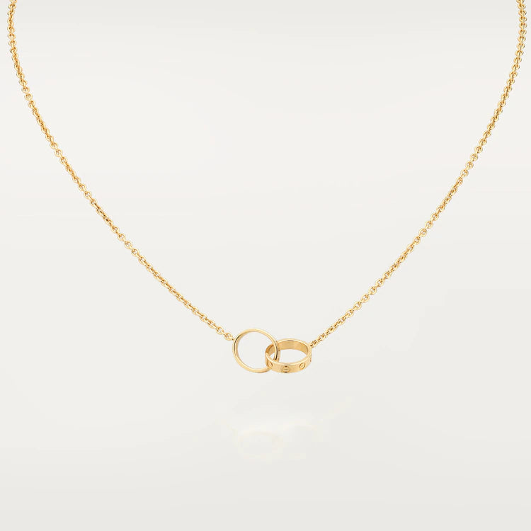 [Rose Tomorrow]LOVE NECKLACE DOUBLE RING GOLD