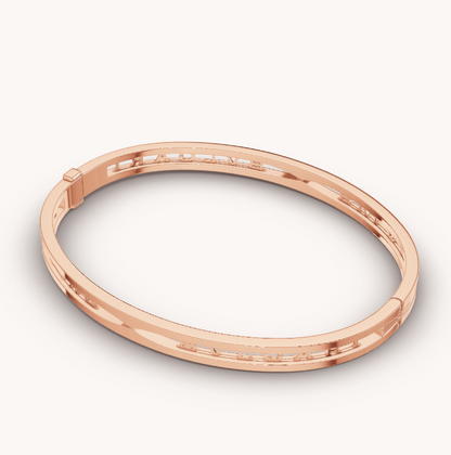 [Rose Tomorrow]ZERO 1 SPIRAL LOGO PINK GOLD BRACELET