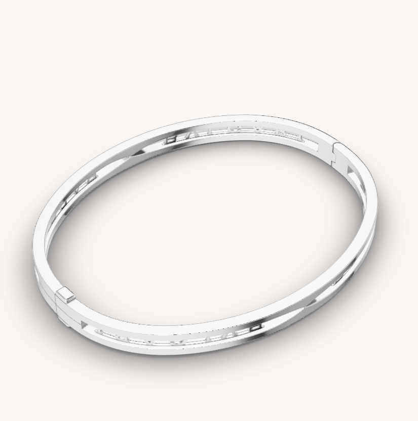 [Rose Tomorrow]ZERO 1 SPIRAL LOGO SILVER BRACELET