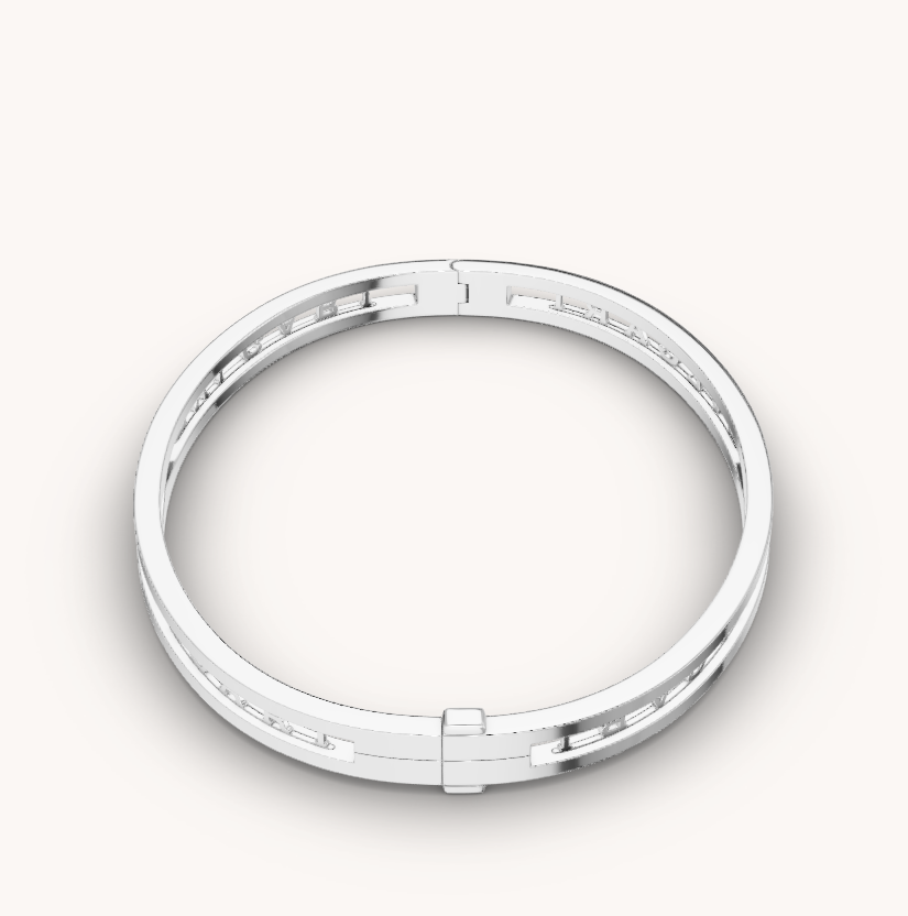 [Rose Tomorrow]ZERO 1 SPIRAL LOGO SILVER BRACELET