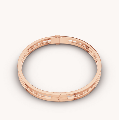 [Rose Tomorrow]ZERO 1 SPIRAL LOGO PINK GOLD BRACELET