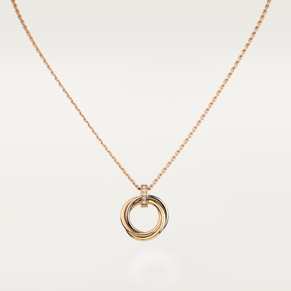 [Rose Tomorrow]TRINITY NECKLACE GOLD  DIAMONDS