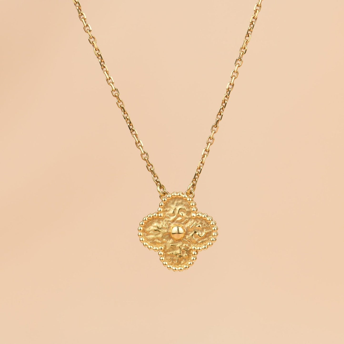 [Rose Tomorrow]CLOVER 15MM  BRONZING NECKLACE