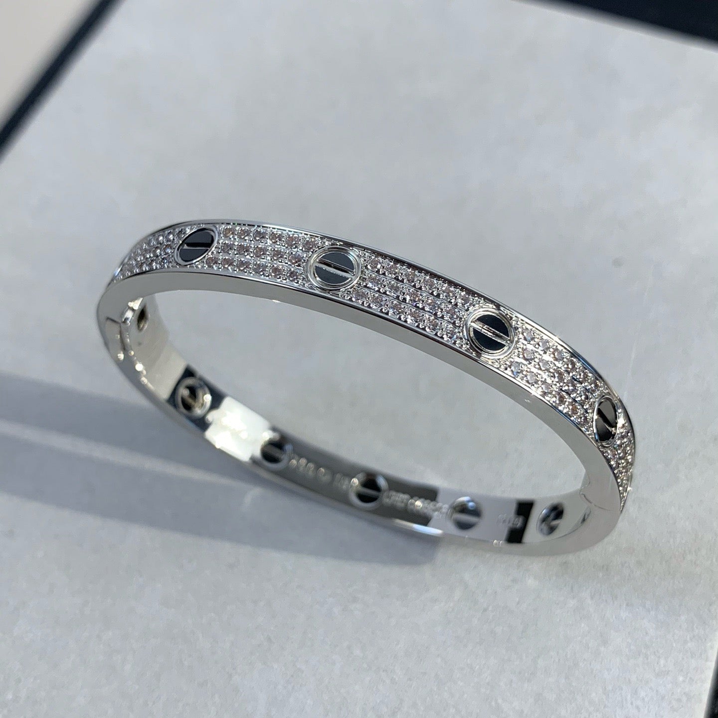 [Rose Tomorrow]LOVE BRACELET 6.1MM DIAMOND-PAVED CERAMIC