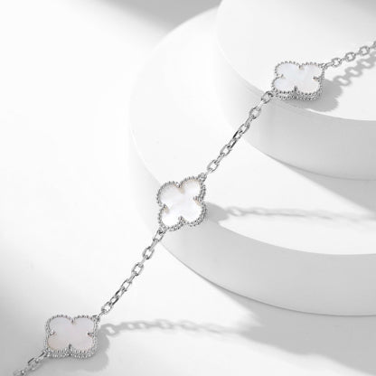 [Rose Tomorrow]CLOVER 10 MOTIFS WHITE MOTHER OF PEARL NECKLACE