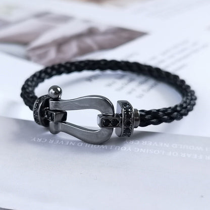 [Rose Tomorrow]FORCE LARGE SERIES HORSESHOE BLACK SAMURAI BRACELET