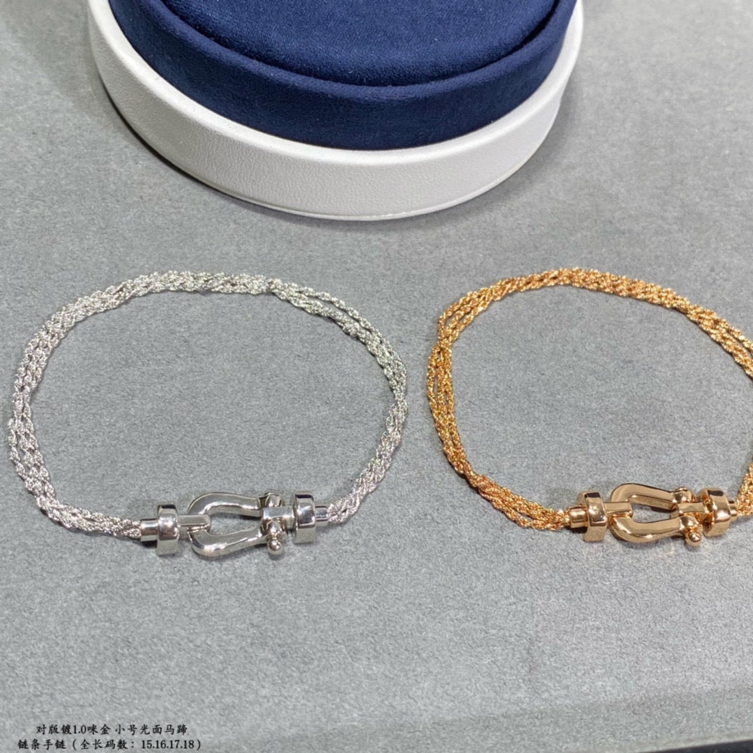 [Rose Tomorrow]FORCE SMALL HORSESHOE  DIAMOND CHAIN ROPE BRACELET