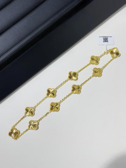 [Meteor Jewels]Clover 10 Motifs Gold Necklace