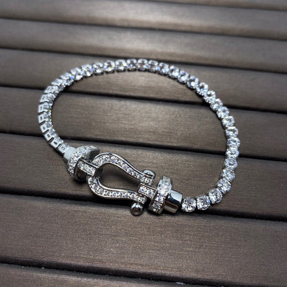 [Rose Tomorrow]FORCE  HORSESHOE  DIAMOND TENNIS BRACELET