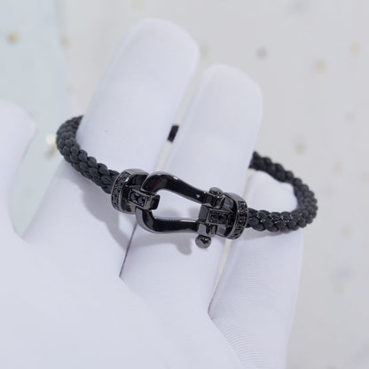 [Rose Tomorrow]FORCE LARGE SERIES HORSESHOE BLACK SAMURAI BRACELET