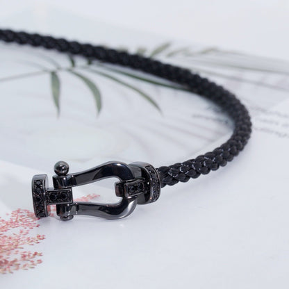 [Rose Tomorrow]FORCE LARGE SERIES HORSESHOE BLACK SAMURAI BRACELET