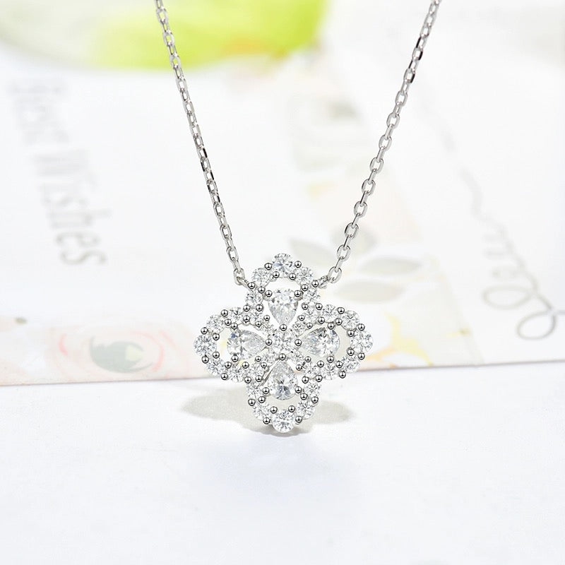 [Rose Tomorrow]LOOP NECKLACE FULL MOTIF DIAMOND 16MM MULTIPLE COLORS