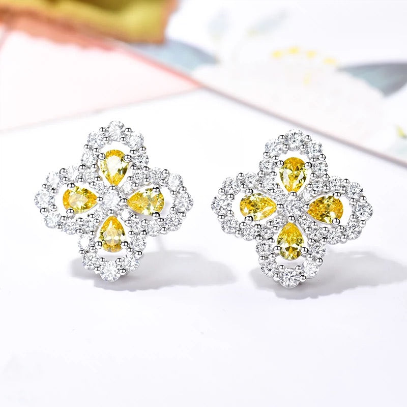 [Rose Tomorrow]LOOP EARRINGS FULL MOTIF DIAMOND 16MM