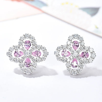 [Rose Tomorrow]LOOP EARRINGS FULL MOTIF DIAMOND 16MM