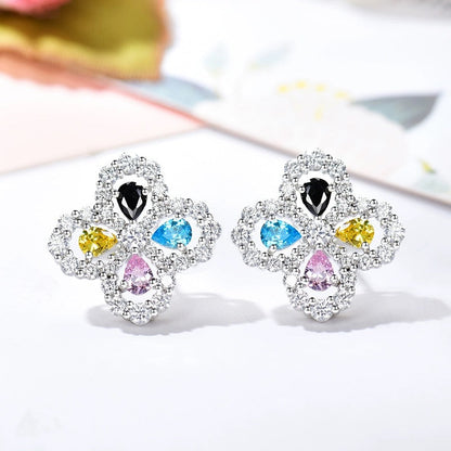 [Rose Tomorrow]LOOP EARRINGS FULL MOTIF DIAMOND 16MM