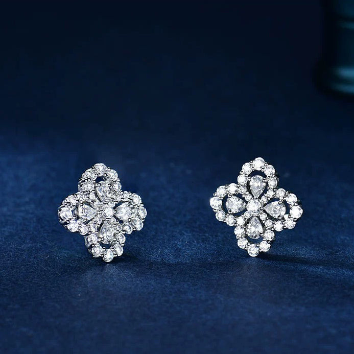 [Rose Tomorrow]LOOP EARRINGS FULL MOTIF DIAMOND 16MM