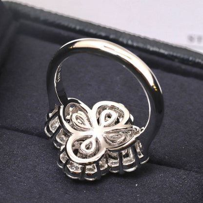 [Rose Tomorrow]LOOP RING FULL MOTIF DIAMOND 16MM SILVE