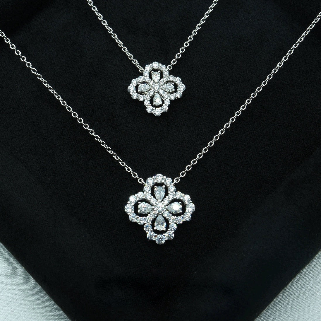 [Rose Tomorrow]LOOP NECKLACE FULL MOTIF DIAMOND COMBINATION