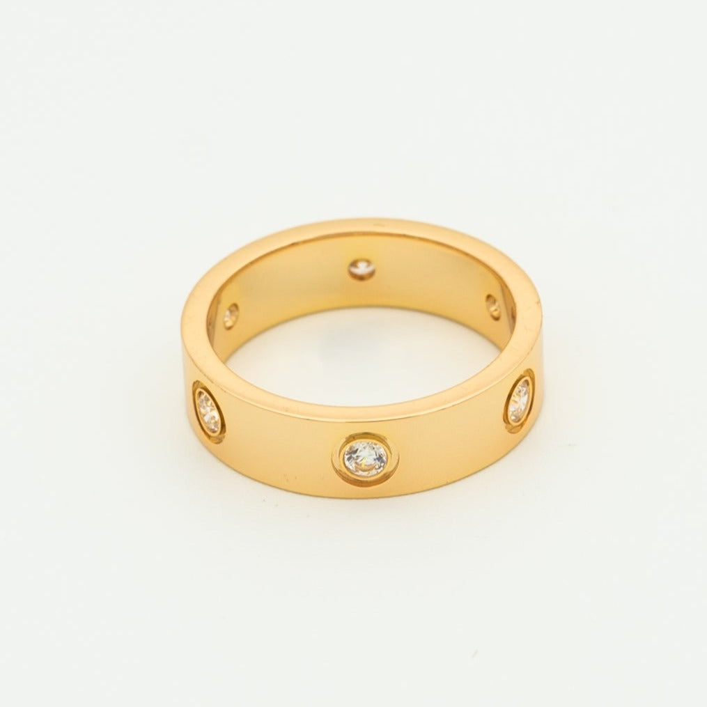 [Rose Tomorrow]LOVE RING 5.5MM 6 DIAMONDS PINK GOLD