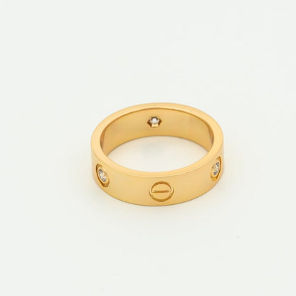 [Rose Tomorrow]LOVE RING 5.5MM 3 DIAMONDS PINK GOLD